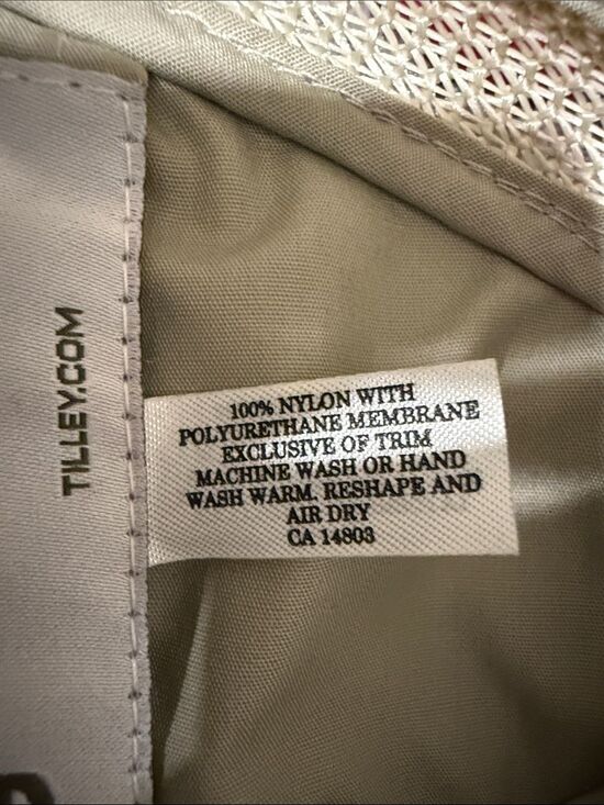 The Airflo Tilley Hat Size 7 1/8 Cream Beige Wide Brim LTM6 Outdoor Vented